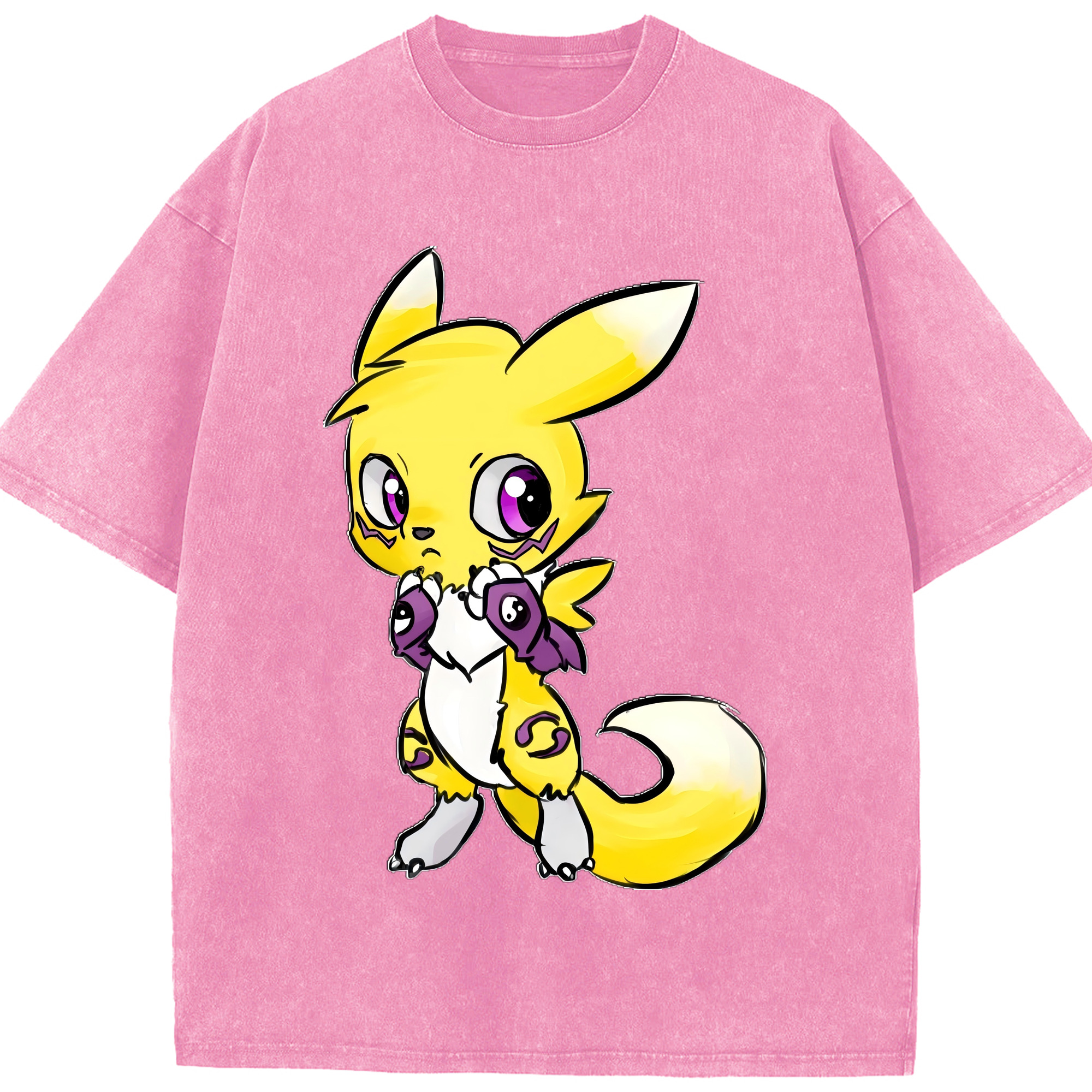 （画像用） Digimon デジタルモンスター/デジモン 綿100% ヴィンテージ風 半袖Tシャツ（フロントプリント）